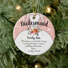 Hochzeitsfeier mit Gown Bridesmaid - Sie wählen Fa Keramik Ornament
