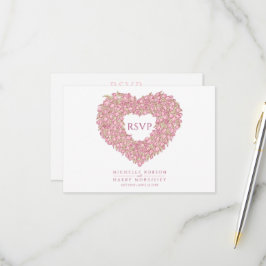 Hochzeitsfeier mit rosa Tulpe RSVP Karte