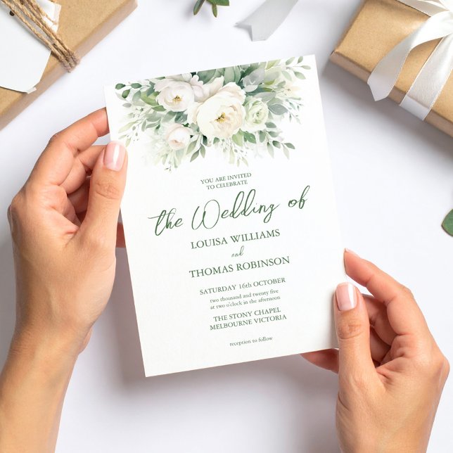 Hochzeitsfeier mit Rose und Creme Einladung (Cream roses invitation
)