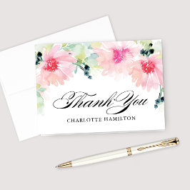 Hochzeitsfeier mit Vintagem Blütenfrühling Dankeskarte