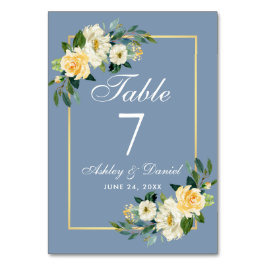 Hochzeitsfeier mit weißer Blüte Tischnummer