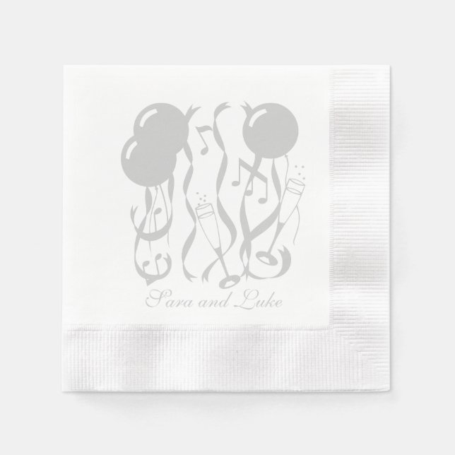 Hochzeitsfeier Napkins Serviette (Vorderseite)