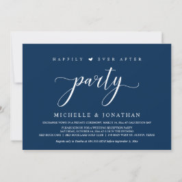Hochzeitsfeier, Navy Blue, Empfang Party Invi Einladung