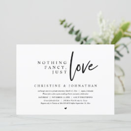 Hochzeitsfeier, nichts Extravagant, nur Liebe Einladung