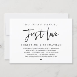 Hochzeitsfeier, nichts Extravagant, nur Liebe Invi Einladung