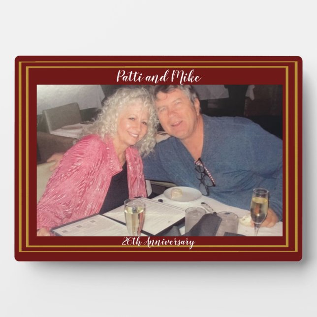 Hochzeitsfeier oder besondere Foto mit Dattelschil Fotoplatte (Vorderseite)