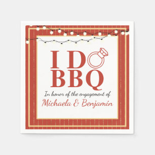 Hochzeitsfeier Paare Shower Ich Heirate BBQ Serviette