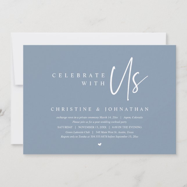 Hochzeitsfeier Party, Feiern mit uns Einladung (Vorderseite)