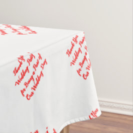 Hochzeitsfeier Rote Typografie Tischdecke
