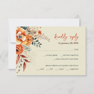 Hochzeitsfeier RSVP Karte