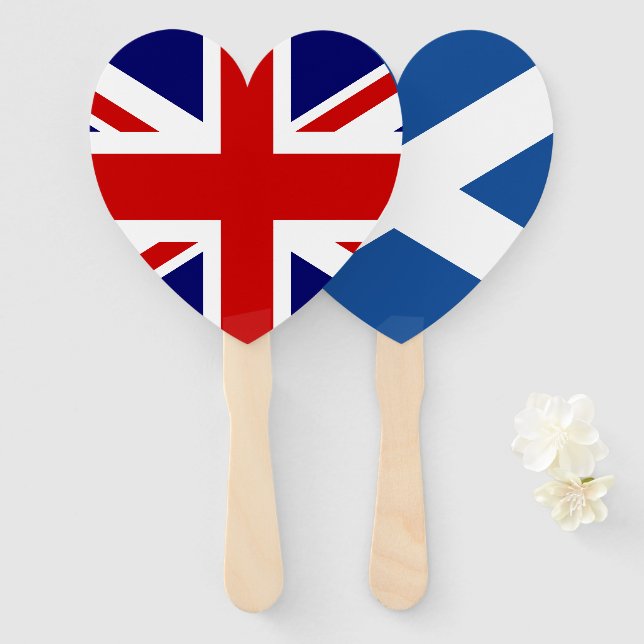 Hochzeitsfeier unter englischer und schottischer F Fächer (Vorne und Hinten)