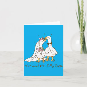 Hochzeitsfeier von Mrs und Mr Silly Goose Karte