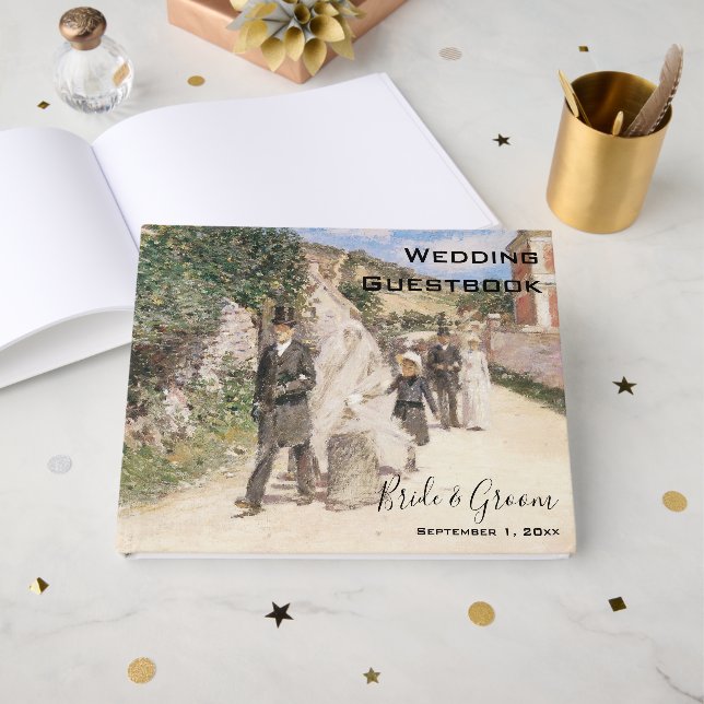 Hochzeitsfeier von Robinson, Hochzeit des Impressi Gästebuch (Vorderseite Offen)