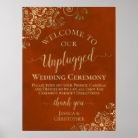 Hochzeitsfeier von Rust Orange & Gold Chic