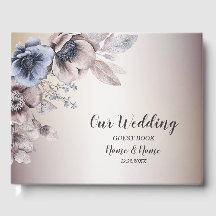 Hochzeitsfeier Wasserfarbe Pastellblau Beige Blume