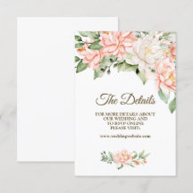 Hochzeitsfeier Wasserfarbe Peach Weiße Blume