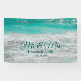 Hochzeitsfeiern am Blue Tropical Ocean Banner