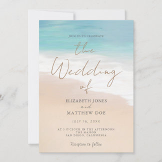 Hochzeitsfeiern am Strand/Hochzeit am Meer Einladung