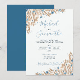 Hochzeitsfeiern für das blaue Land Einladung