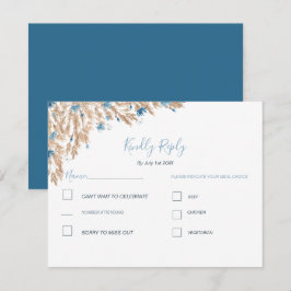 Hochzeitsfeiern für das blaue Land RSVP Karte