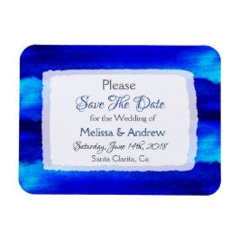 Hochzeitsfeiern im blauen Ozean retten das Date Ma Magnet