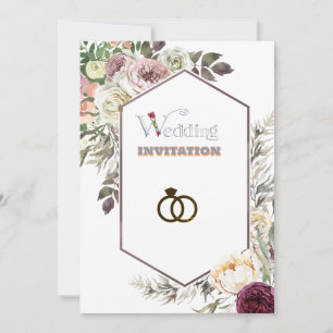 Hochzeitsfeiern in Luxury Floral Art Einladung