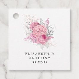 Hochzeitsfeiern in Rosa, Silber und Weiß Geschenkanhänger