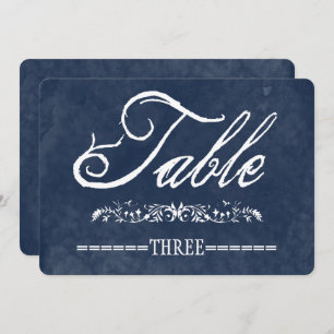 Hochzeitsfeiern mit blauem Wasser - Tischnummern