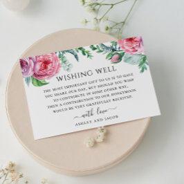 Hochzeitsfeiern mit Blumen in Rosa Begleitkarte