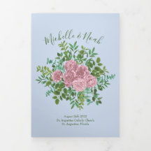 Hochzeitsfeiern mit hellblauen und blassrosa Rose