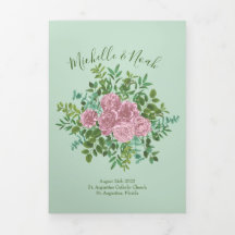 Hochzeitsfeiern mit hellgrün und blassrosa Rose