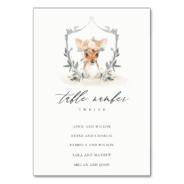 Hochzeitsfeiern mit niedlichem Dusky Deer Floral W Tischnummer