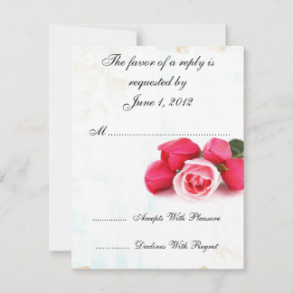 Hochzeitsfeiern mit Rosen in uAwg rosa RSVP Karte