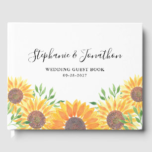Hochzeitsfeiern mit Sonnenblumen Gästebuch
