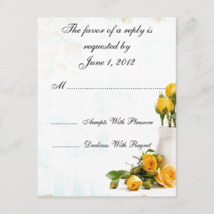 Hochzeitsfeiern mit uAwg-Gelb-Rosen RSVP Karte
