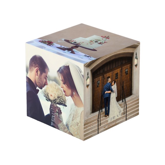 Hochzeitsfeiern Special Moments Foto Cube Newlywed Würfel (Vorderseite Schrägansicht)