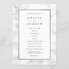 Hochzeitsfeierprogramm für moderne Marmorbäume Programm