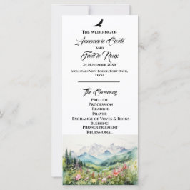 Hochzeitsfeierprogramm für Mountain & Wildblume