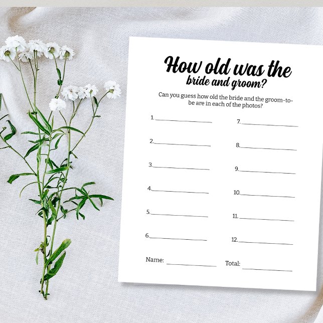 Hochzeitsfeierspiel, wo sie Foto erraten Flyer (Wedding Party Game Where Were They Photo Guessing)