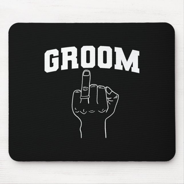 Hochzeitsfeiertag Bachelor Finger Ring Hubby Funny Mousepad (Vorne)