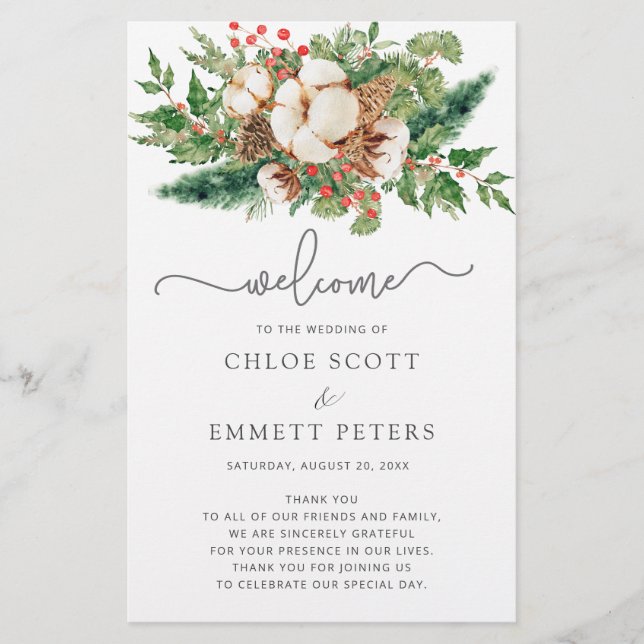 Hochzeitsfeiertag im Winter Botanischer Garten (Vorderseite)