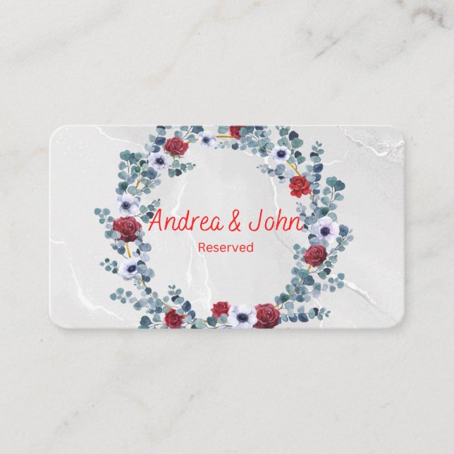 Hochzeitsfest: Die Platzkarten (Vorderseite)