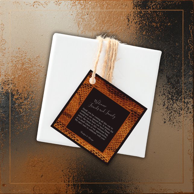 Hochzeitsfest mit wilder Schlange Geschenkanhänger (Von Creator hochgeladen)