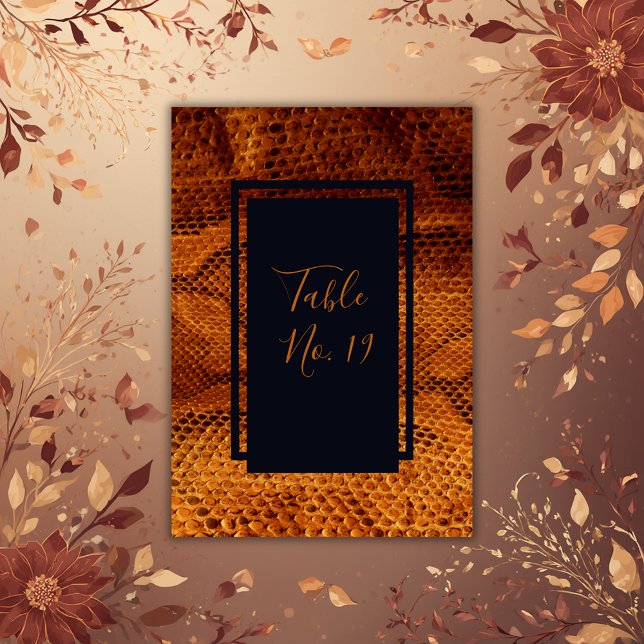 Hochzeitsfest mit wilder Schlange Tischnummer (Von Creator hochgeladen)