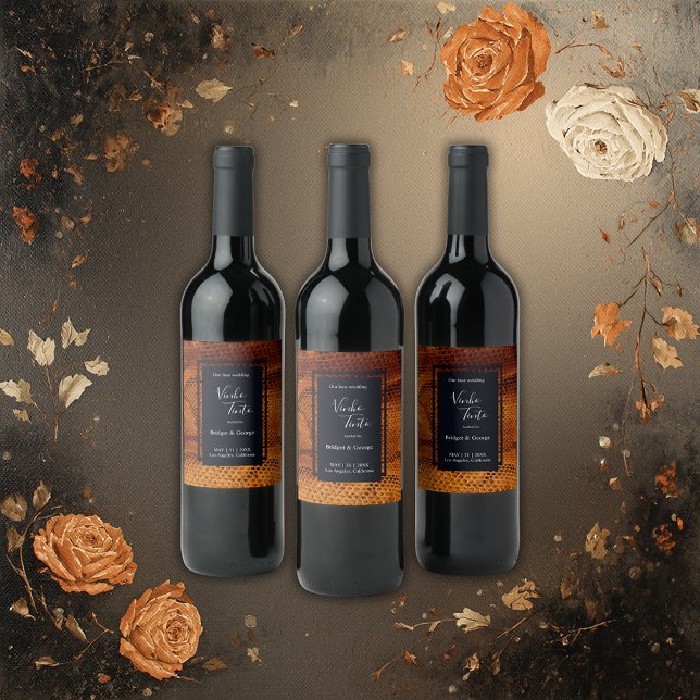 Hochzeitsfest mit wilder Schlange Weinetikett (Von Creator hochgeladen)