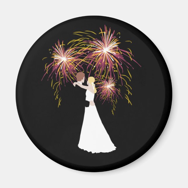 Hochzeitsfeuerwerk Magnet (Vorne)