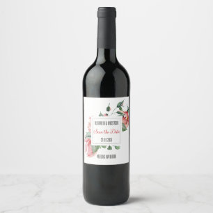 Hochzeitsflasche. Weinetikett