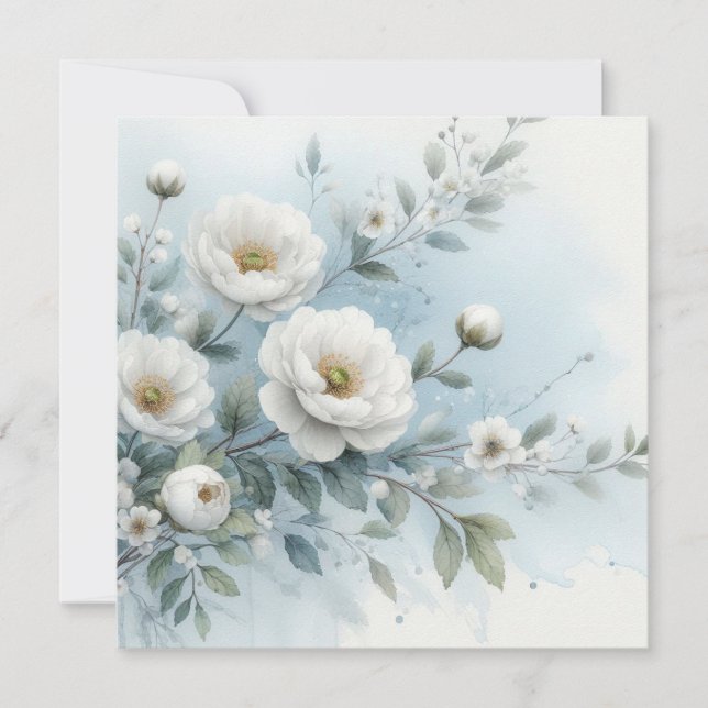 Hochzeitsflora Einladung (Vorderseite)