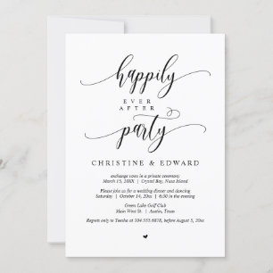 Hochzeitsflucht, Happily Ever After Party Einladun Einladung