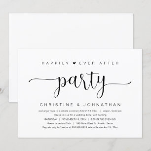 Hochzeitsflucht, Happy End Party-Einladung Einladung